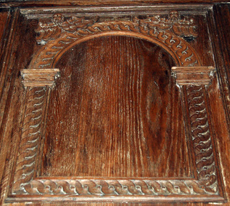 Harrold church panel on rood screen May 2008